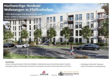 PAF! 2-ZKB Obergeschoss-Whg. mit ca. 5,10 m² West-Balkon, elektrischen Rollläden, Fußbodenheizung und Videosprechanlage! Fertigstellung Anfang 2025!, 85276 Pfaffenhofen an der Ilm, Etagenwohnung