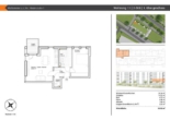 Grundriss Wohnung 11 - PAF! 2-ZKB Obergeschoss-Whg. mit ca. 5,10 m² West-Balkon, elektrischen Rollläden, Fußbodenheizung und Videosprechanlage! Fertigstellung Anfang 2025!