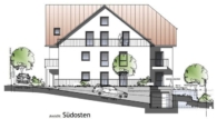 Ansicht Süd-Osten - Pfaffenhofen! Neubau! 5-Zimmer Obergeschoss-Wohnung mit 15 m²-Balkon, Fußbodenhzg., Aufzug, TG-Stellplatz, elektrischen Rollläden, Videosprechanlage!