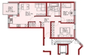 Grundriss Wohnung 19 - Pfaffenhofen! Neubau! 3-Zimmer Obergeschoss-Wohnung mit 6,81 m² Süd-/West-Balkon, FBH, Aufzug, TG-Stellpl., elektrischen Rollläd., Videosprechanlage!