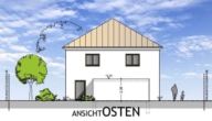 Ansicht Osten - Geisenfeld - Nähe Zentrum! Moderne Neubau-DHH mit Garten, Fußbodenheizung, elektrischen Rollläden, Videosprechanlage, Garage, Stellplatz und Keller!